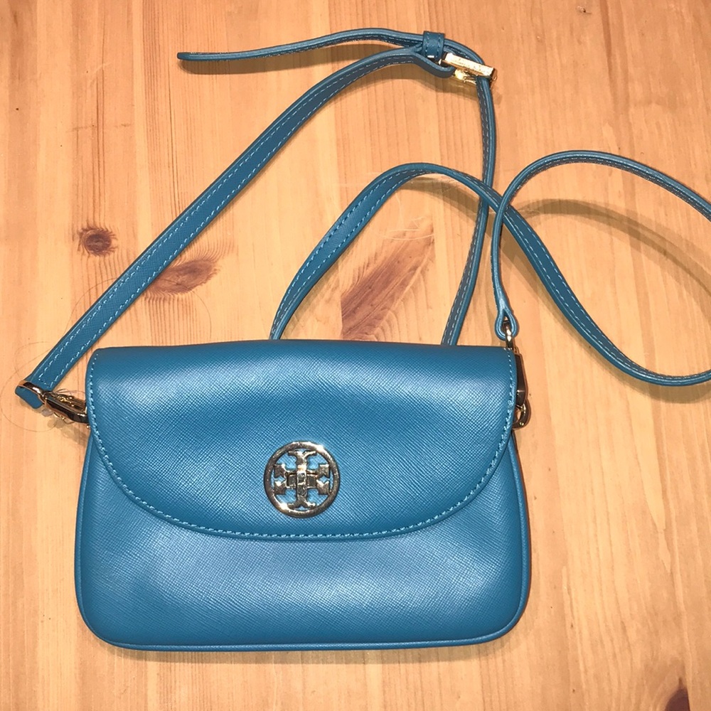 Turquoise Tory Burch Cross Body Bag